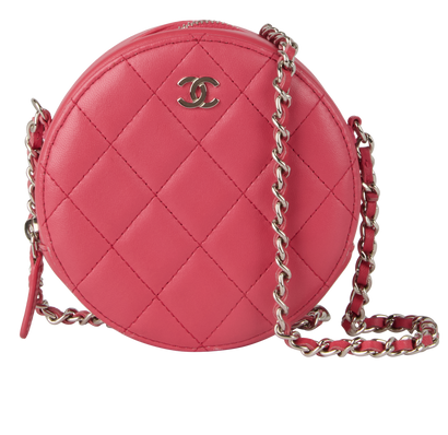 Round Clutch On Chain, front view